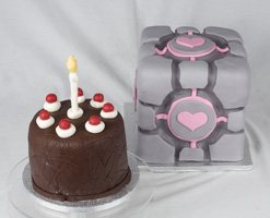 Portal Companion Cube Cake