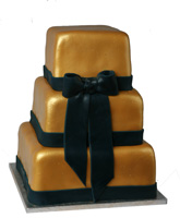 Metallic Gold Graduation Cake