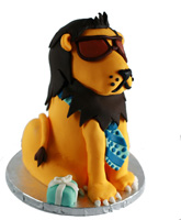 Cool lion Groom's Cake