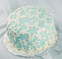 Glittery Snowflakes Cake