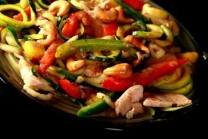 Spicy Tropical Chicken Zoodles