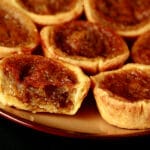 A plate of maple butter tarts.