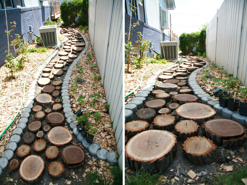 DIY Wood Slice Pathway - Celebration Generation