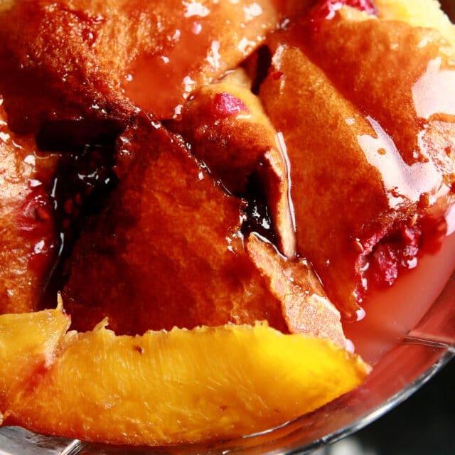 Boozy RaspberryPeach Bread Pudding Celebration Generation