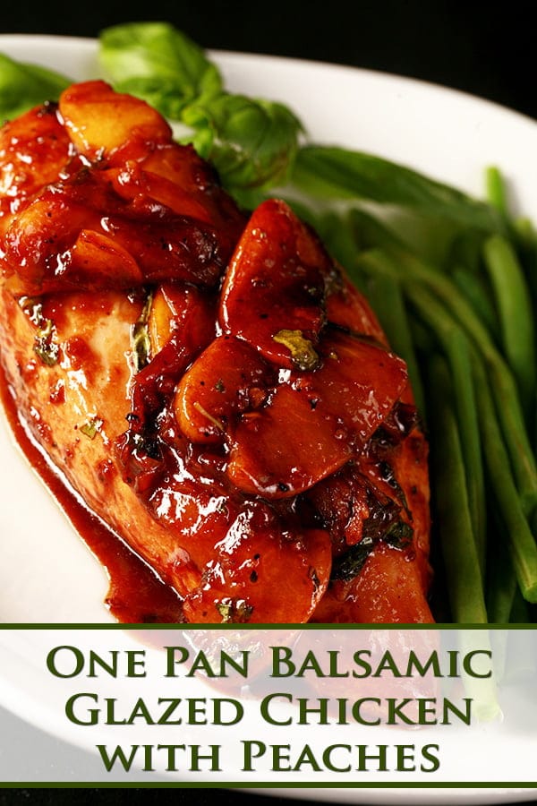 One Pan Balsamic Chicken With Peaches And Basil Celebration Generation