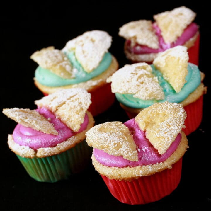 Easy Butterfly Cupcakes [British Butterfly Cupcakes / Fairy Cakes
