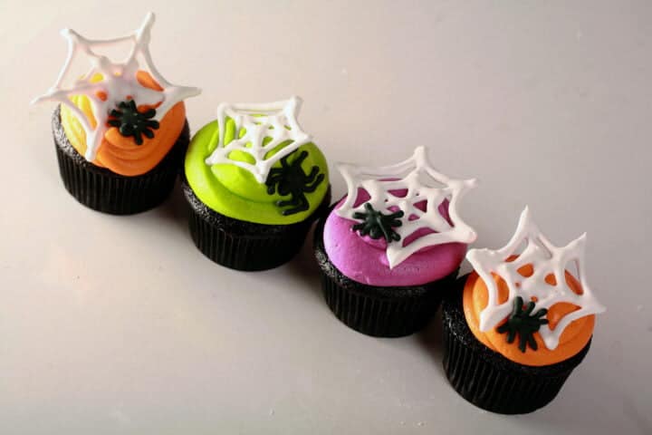 Easy Halloween Spider Web Cupcakes - Celebration Generation