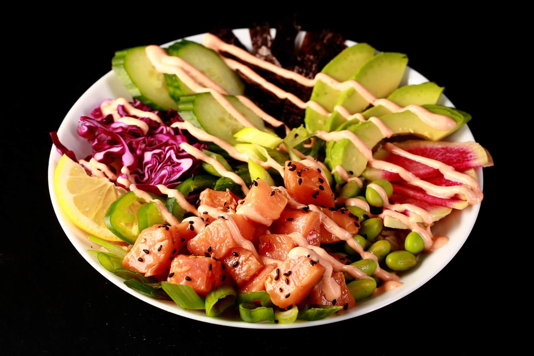 Keto Spicy Salmon Poke Bowl Celebration Generation