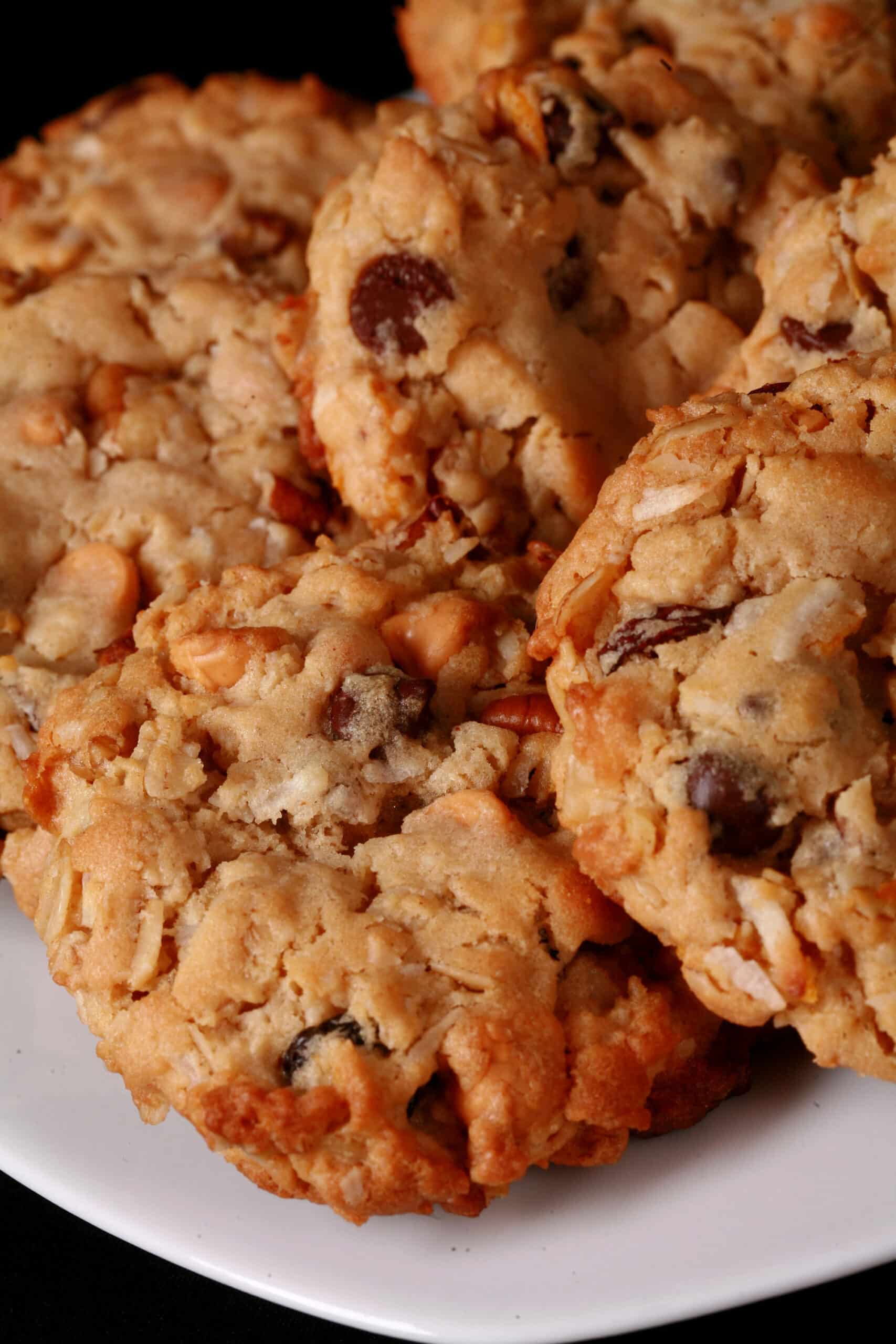 A plate of the ultimate cowboy cookies.