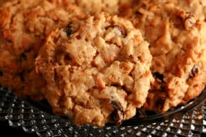 A plate of the ultimate cowboy cookies.