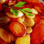 A bowl of bourbon glazed carrots.