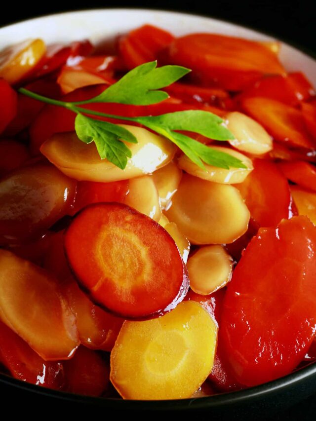 Maple Bourbon Glazed Carrots