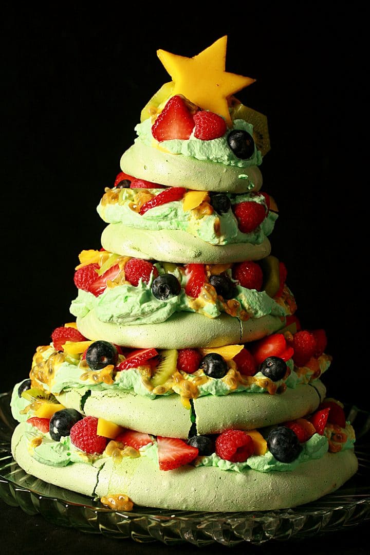 Christmas Pavlova Recipe [Christmas Tree Pavlova] - Celebration Generation