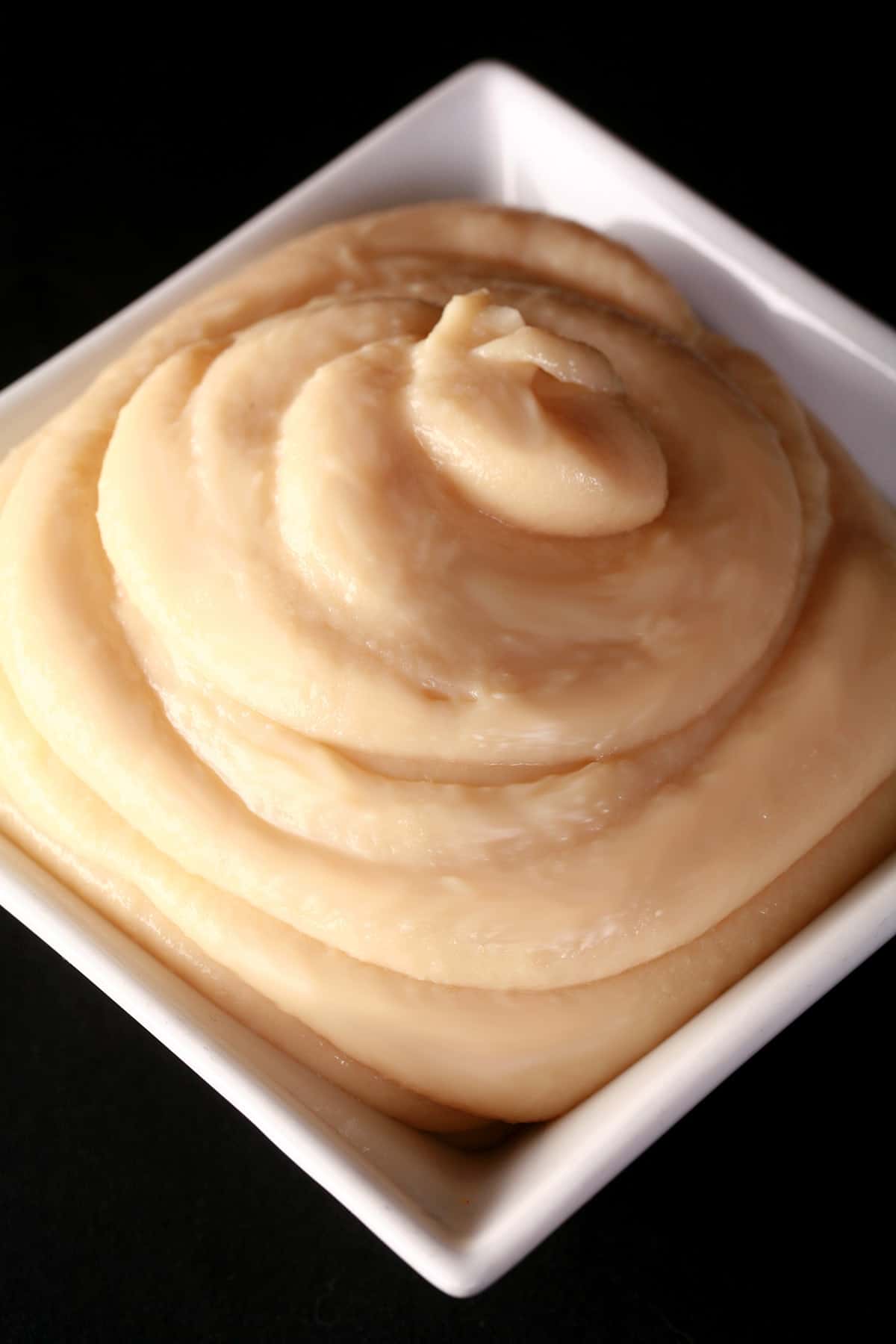 A bowl of homemade pastry cream.