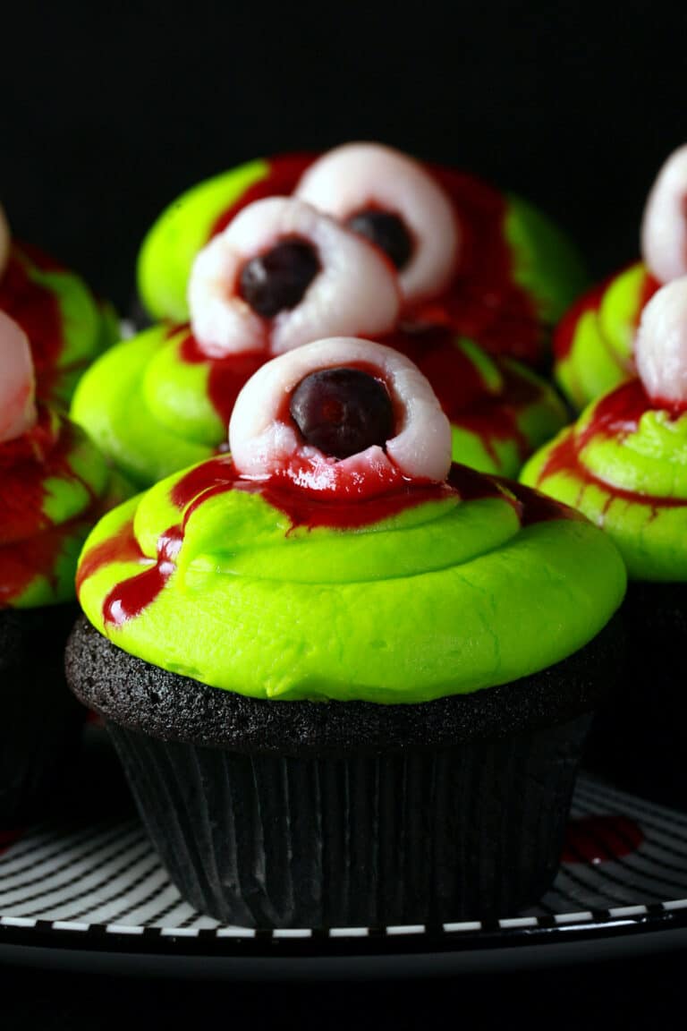 Easy Bloody Eyeball Halloween Cupcakes Recipe Celebration Generation