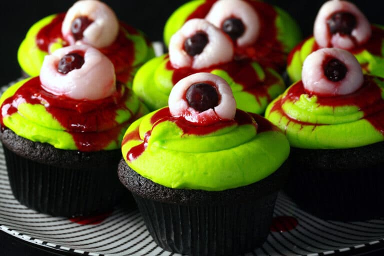 Easy Bloody Eyeball Halloween Cupcakes Recipe Celebration Generation