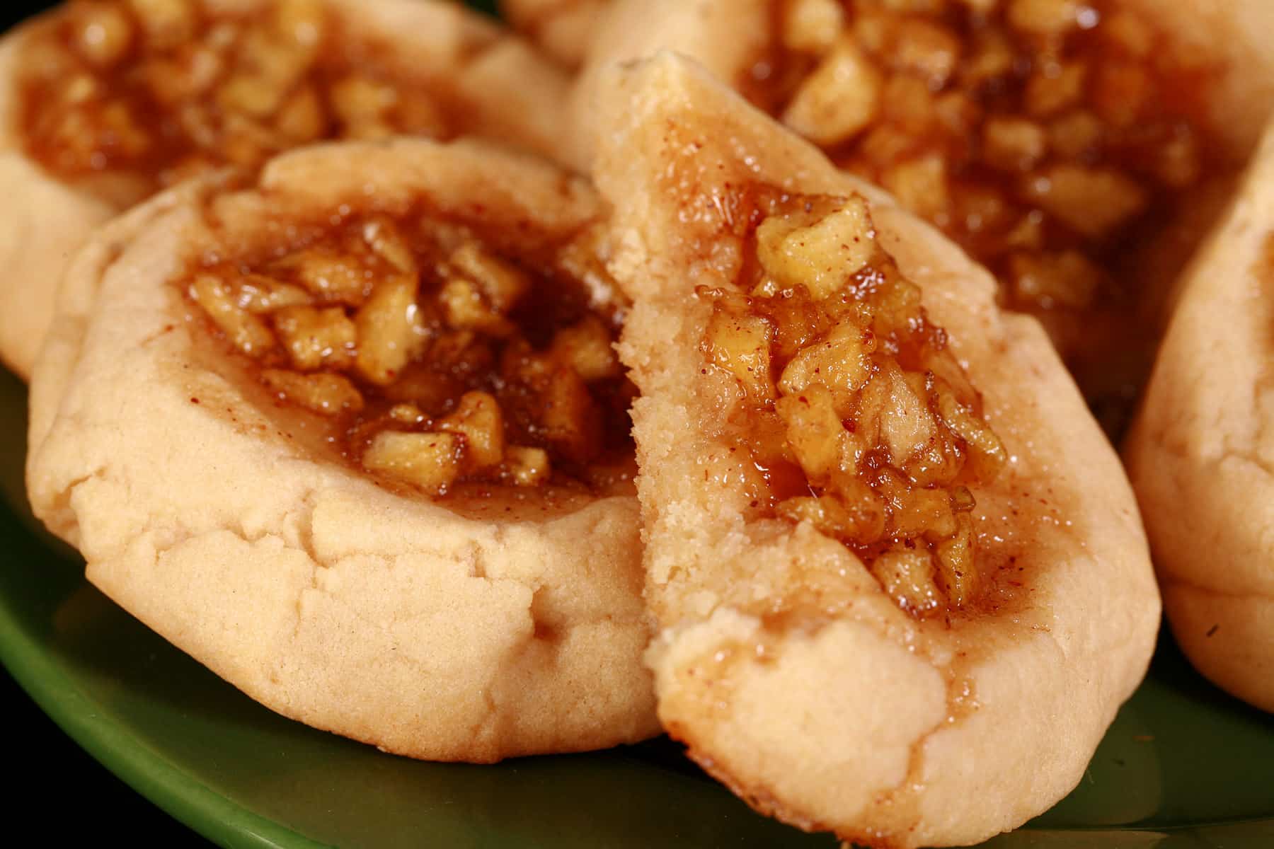 A plate of apple pie cookies.