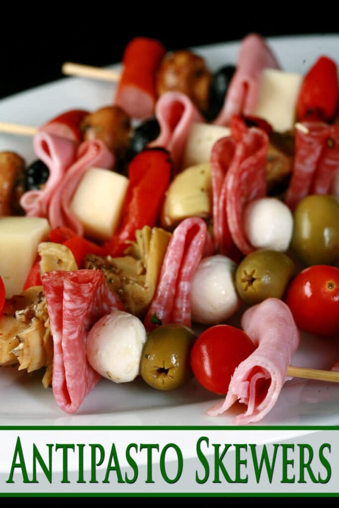 Easy Antipasto Skewers Appetizer Recipe Celebration Generation   Antipasto Skewers Pinterest 683x1024 