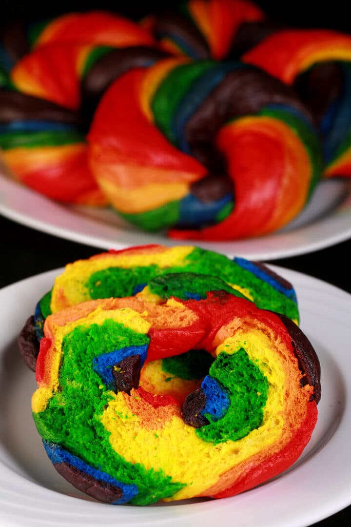 How to Make Rainbow Bagels [Recipe] Celebration Generation
