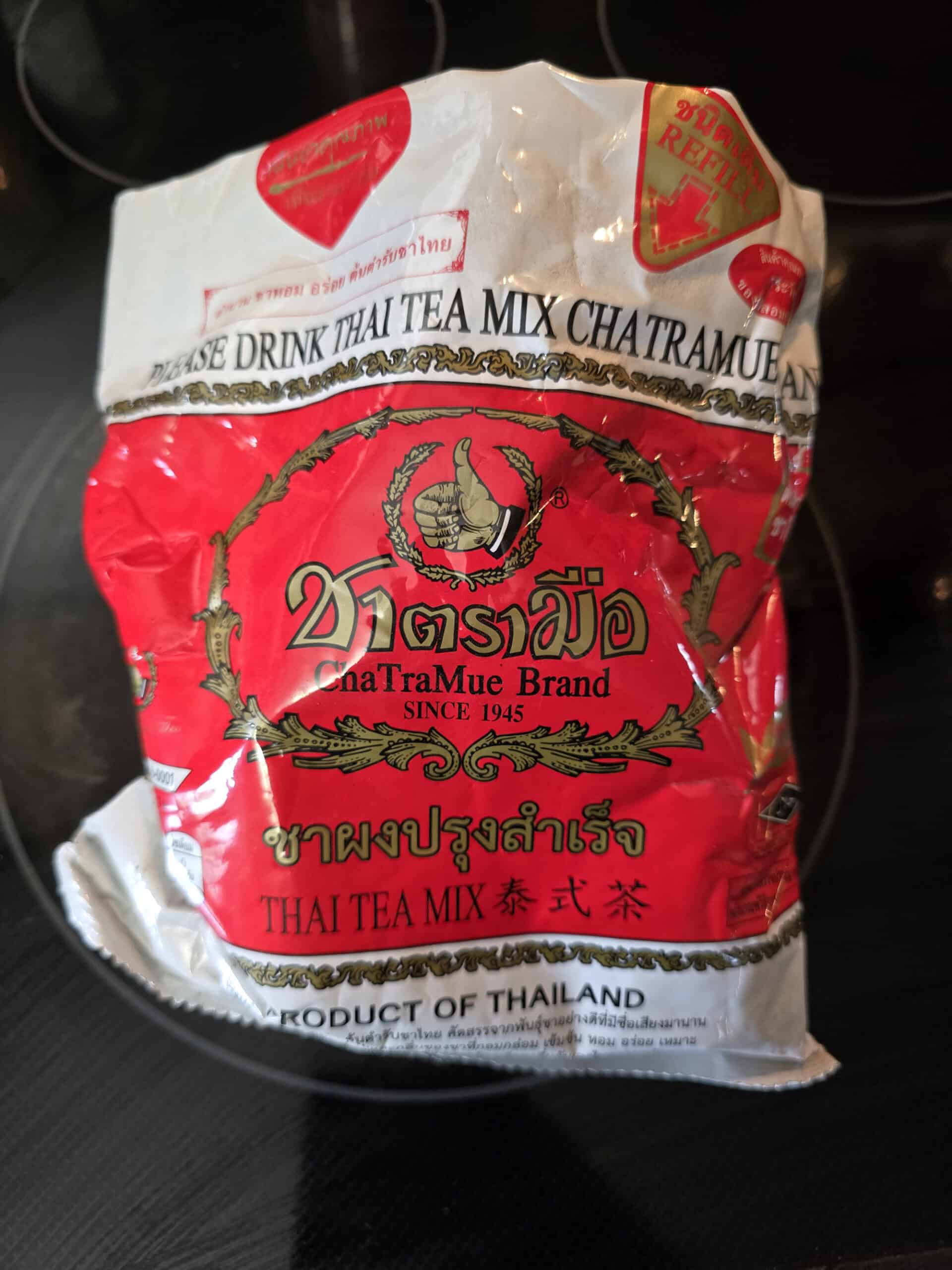 A bag of Thai tea mix.