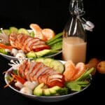 2 Asian chicken salad bowls with lychee vinaigrette.